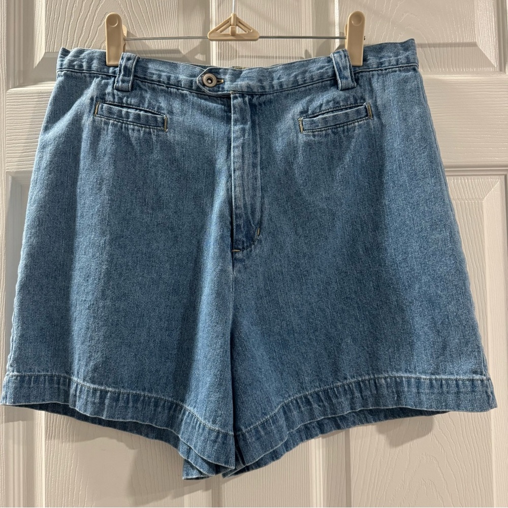Kiko Blue Jean Shorts High-Waisted Cuffed